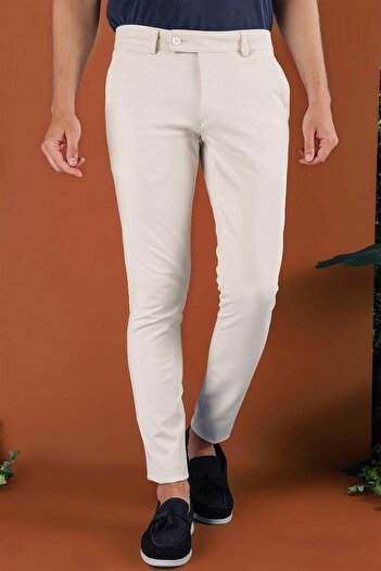 Efor P 1120 Slim Fit Krem Spor Pantolon