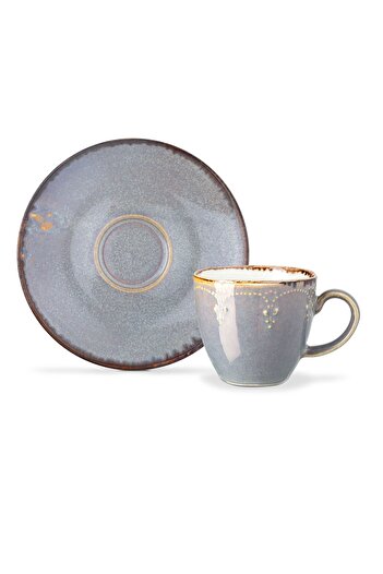 Madame Coco Perle 2-Person Coffee Cup Set - Gray - 90 Ml