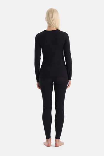 Eros Black Modal Cashmere Leggings