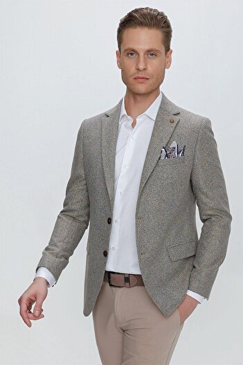Efor C 633 Slim Fit Camel Spor Ceket