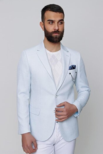 Efor C 606 Slim Fit Mavi Spor Ceket