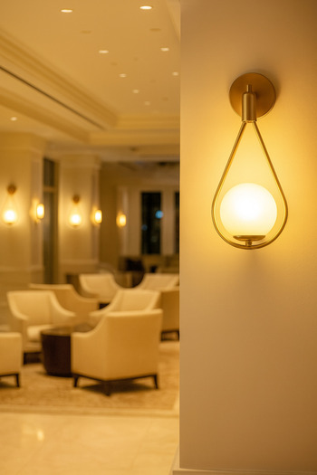 VENON Gold Sconce Drop - 1 Modern Hotel Sconce