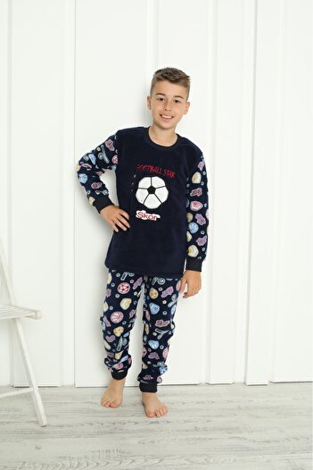 sharin Set de pijamale din lână Welsoft cu model pentru băieți (PREFERĂ O MĂRIME MAI MARE) 7D-5921