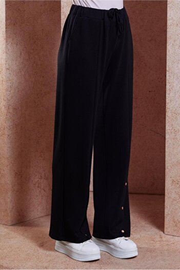 Alvina Knitted Trousers 70701 - Snap Detail