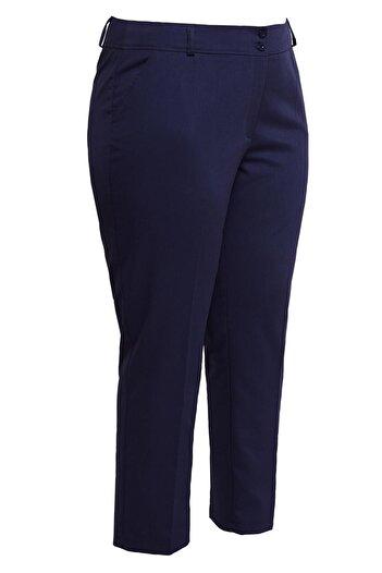 Alvina Plus Size Pipe Leg Trousers - 70723