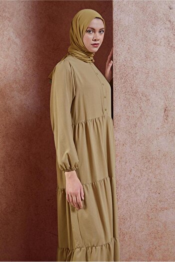 Alvina 44600 Model Layered Hijab Dress