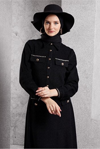 Alvina 45124 Model Buttoned Skirt Set