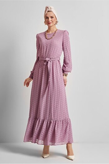 Alvina Sashed Chiffon Dress 45431