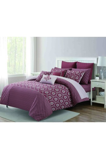 Bee Home HG Paisley Worm | 12-Piece Double Cotton Duvet Cover Set