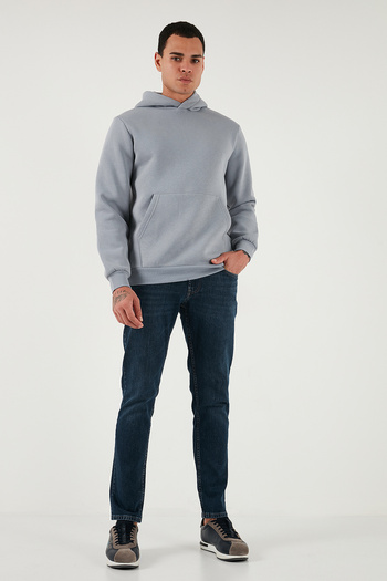 Buratti Regular Fit Hooded Kangaroo Pocket Fleece Lined Soft Sherpa Sweat Men's Sweat 5905281