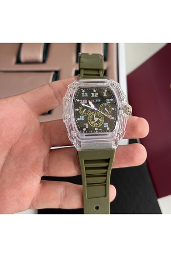 catera Men's watch with a transparent silicone case