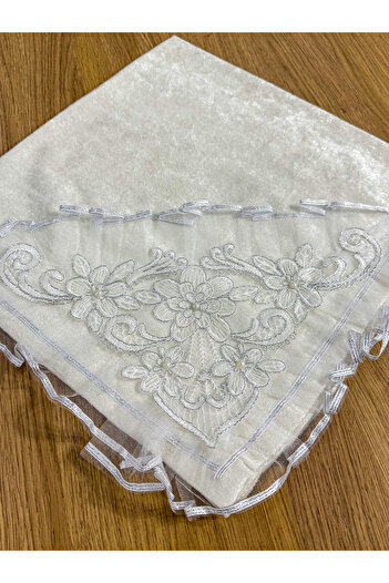 AYHANHOME French Guipure Lace Stone Embroidered, Dowry Velvet Luxury Bundle