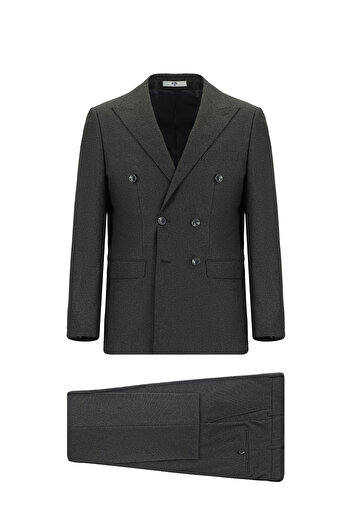 Kiğılı Regular Fit Patterned Double Breasted Suit