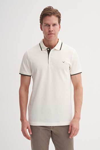 Cazador Μπλουζάκι Polo Neck Slim Fit Pique απλό βαμβακερό μπλουζάκι