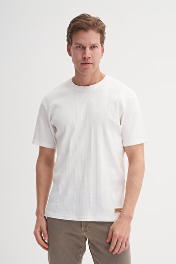 Cazador Μπλουζάκι Crew Neck Slim Fit Lycra Plain