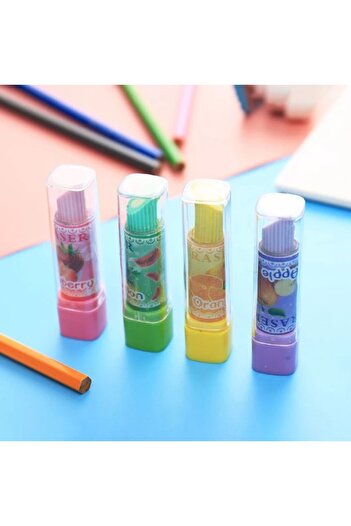 Limmy 3 Pieces Fruity Heart Patterned Lipstick Eraser