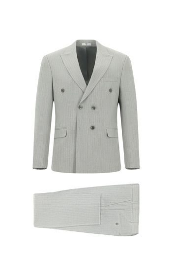 Kiğılı Slim Fit Slim Fit Striped Double-Breasted Suit