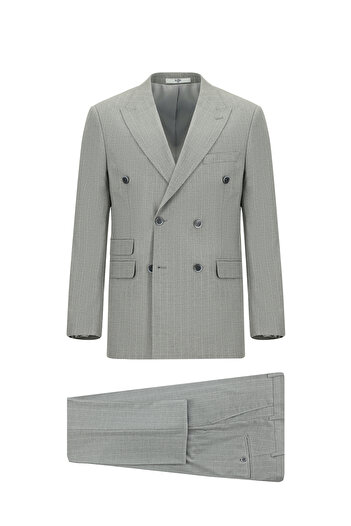 Kiğılı Slim Fit Slim Fit Striped Double-Breasted Suit