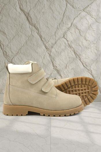 Rakerplus Παιδικές μπότες Neson Γνήσιο Δερμάτινο Mink Velcro
