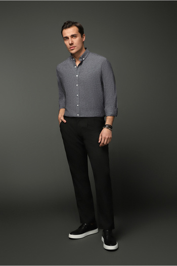 Kiğılı Regular Fit Buckle Pleated Classic Fabric Trousers