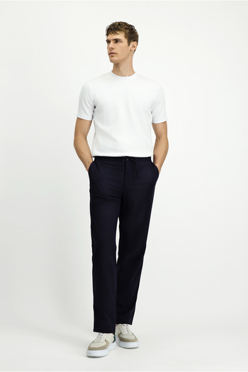 Kiğılı Techno-Line Relaxed Fit Comfortable Cut Elastic Waist Drawstring Lycra Classic Fabric Trousers
