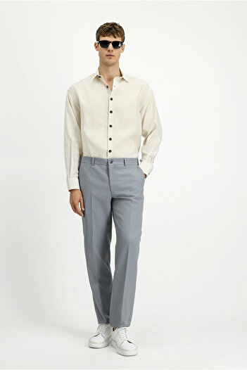 Kiğılı Relaxed Fit Comfortable Cut Lycra Classic Fabric Trousers