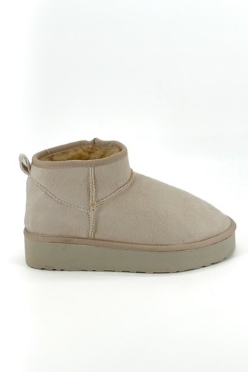 Shoebutik Μάφιν Μπεζ Μπότες