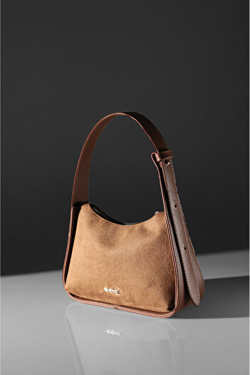 Rimense Women's Tan Suede Hand and Shoulder Bag