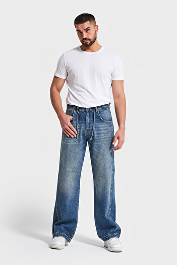 its basic Чоловічий T.Kot Колір NC17 2w5-32 Relaxed Baggy Fit Ремінь на шнурівці Внутрішня довжина 79 см 100% бавовна Джинсова тканина