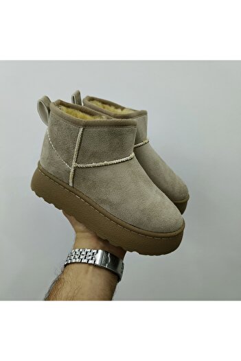 SNR Suede Inside Fur Thick Sole Ankle Children's Stitched Sturdy Boots & Booties