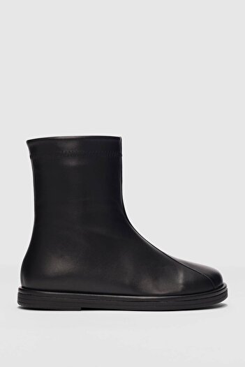 selinshoes Miron Genuine Leather Side Zipper Women's Boots - Black