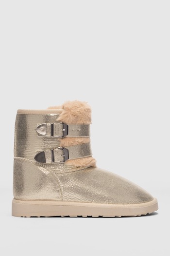 selinshoes Γυναικείες μπότες Moses με επένδυση από γούνα - ΧΡΥΣΟ