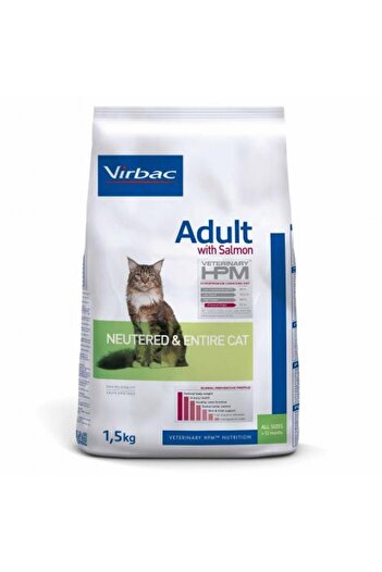 Virbac Dry Cat Food, Virbac, Adult, Salmon, 1.5kg