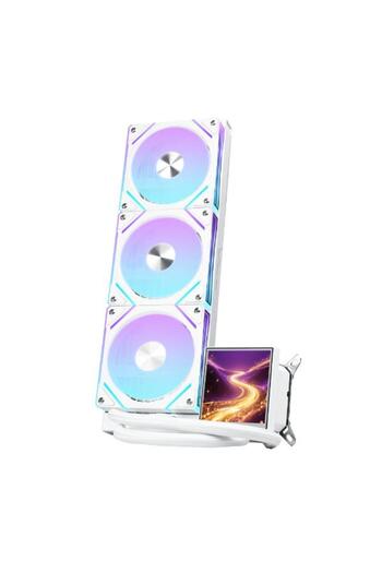 Thermo Raptor RT360 Liquid Cooler ARGB With Screen 4IN Magnetic With Stands - White