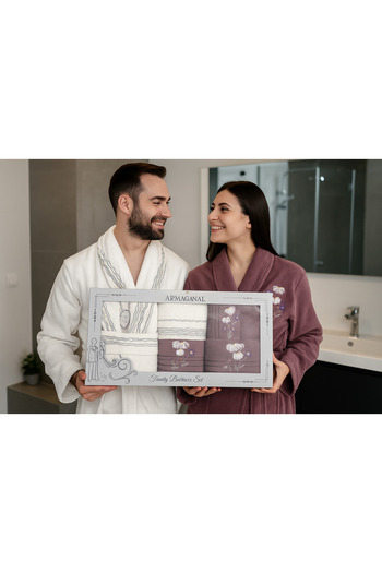 Nurpak Cotton Family Bathrobe Set 100% Cotton