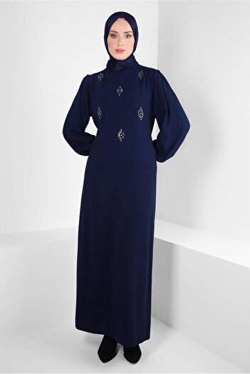 Alvina STONE DETAIL BELLY CREPE DRESS 44356