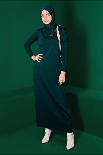 Alvina Bow Detailed Knitwear Dress 43200