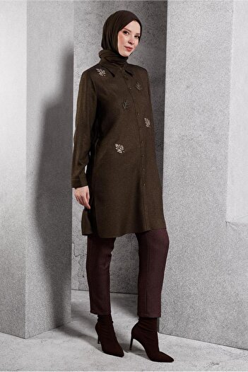 Alvina 45149 Model Leaf Patterned Tunic