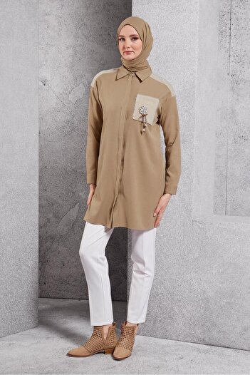 Alvina Teseture Tunic with Brosch Detail 45148