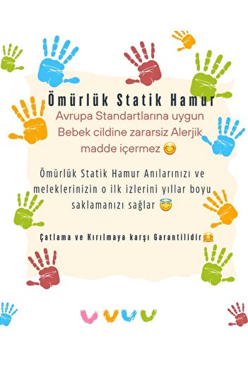 STATİK HAMUR Bebek El ve Ayak İzi Seti