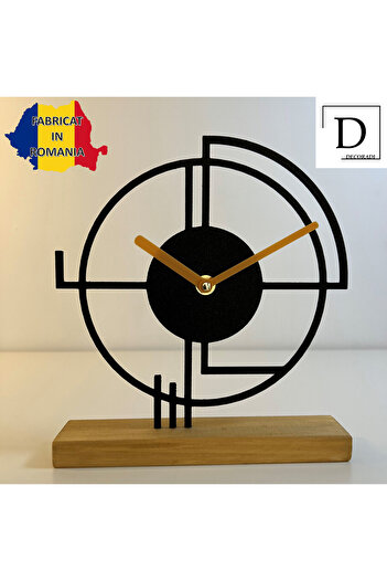 OEM Desk clock, silent, 22 cm, purple, 3D printed from PLA (Bioplastic) (1003)