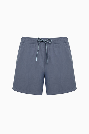 Penti Gray Stripe Detail Striped Men's Shorts Swimsuit