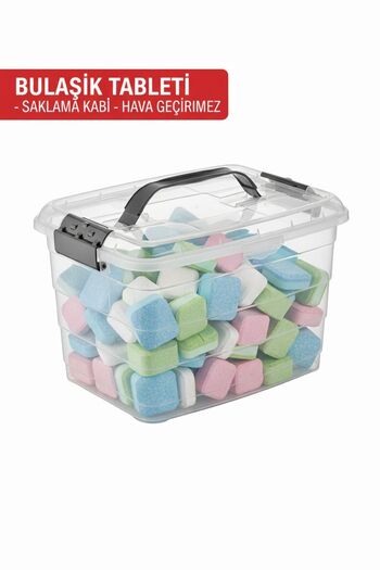 Aghilo Şeffaf Kapaklı Ecza Kutusu 8,5 Lt – Hava Geçirmez Saklama Kabı Taşıma Kulplu
