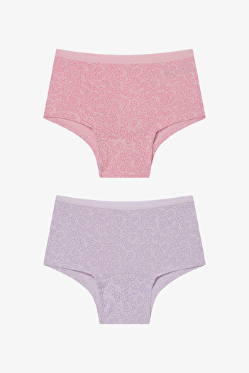 Penti Mehrfarbige 2-teilige Boxershorts für Mädchen mit Blumenmuster