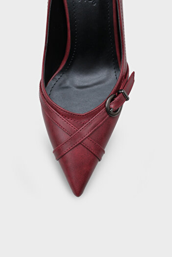 Capone Outfitters Elysee Mid-Heeled Buckle Casual Stylish Heeled Shoes