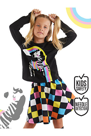 MSHB&G Σετ κοριτσίστικη φούστα Rainbow Zebra