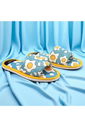 Chochili Παντόφλες σπιτιού Unisex με πράσινο σχέδιο αυγών, ανοιχτό μπροστινό μέρος και μαλακή σόλα