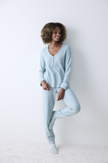 Penti Weiches hellgrünes Hosen-Pyjama-Set