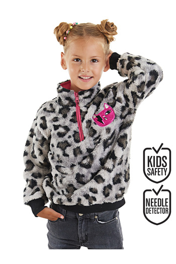 MSHB&G Plüsch-Sweatshirt für Mädchen mit Leopardenmuster