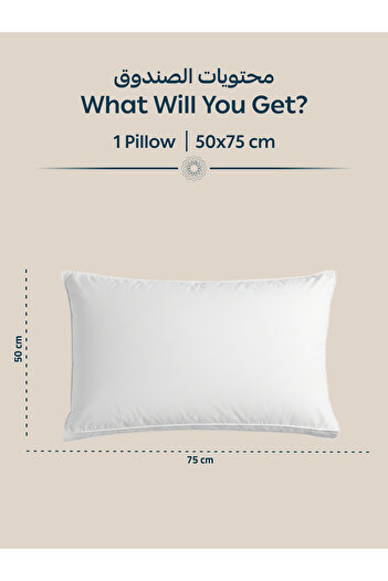 Donetella 1500 Grams 75X50 Cms Cotton Hotel Pillow - Luxury Down Alternative Filling Pack Of 1